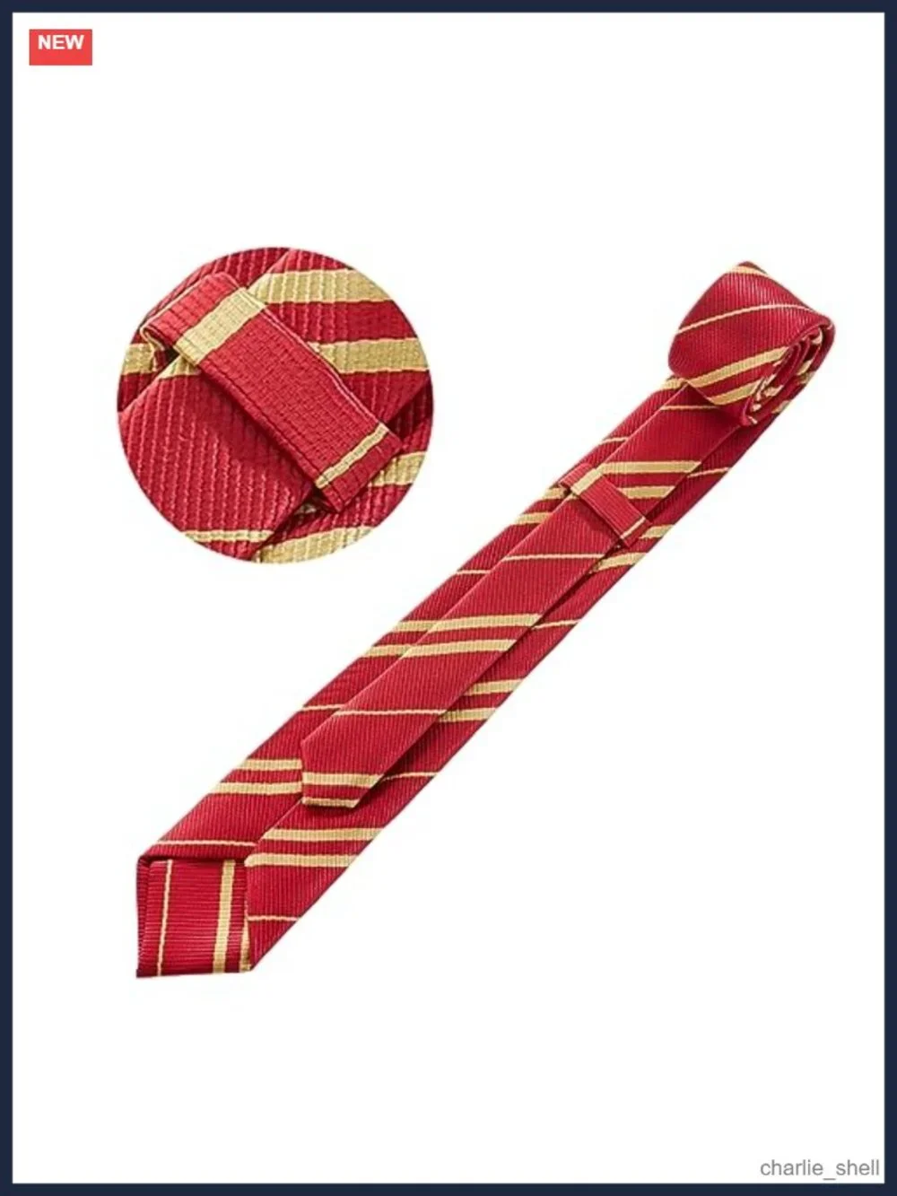 Striped Silk Polyester Necktie & Glasses Costume Accessory Set Wizard Cosplay